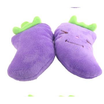 New-design plush purple eggplant durable dog toys